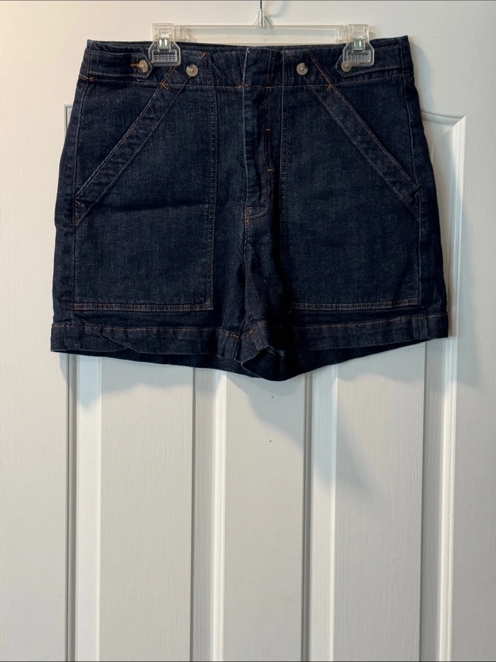 Anthropologie Pilcro Dark Blue denim Camper Shorts size 32- NWOT